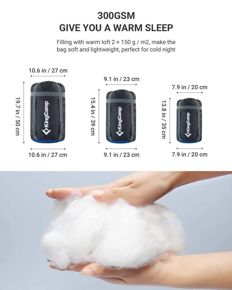 Load image into Gallery viewer, KingCamp Treck 300 Sleeping Bag-Mummy