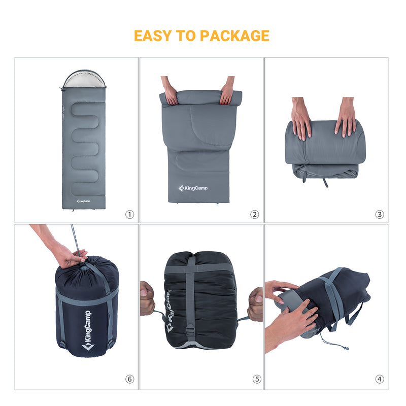 Load image into Gallery viewer, KingCamp Oasis 250S Sleeping Bag-Envelope With Hood