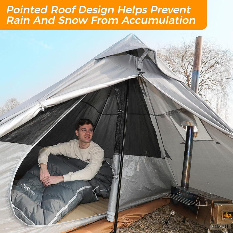 Load image into Gallery viewer, KingCamp Tipi Hot Tents with Stove Jack for 1-2 People