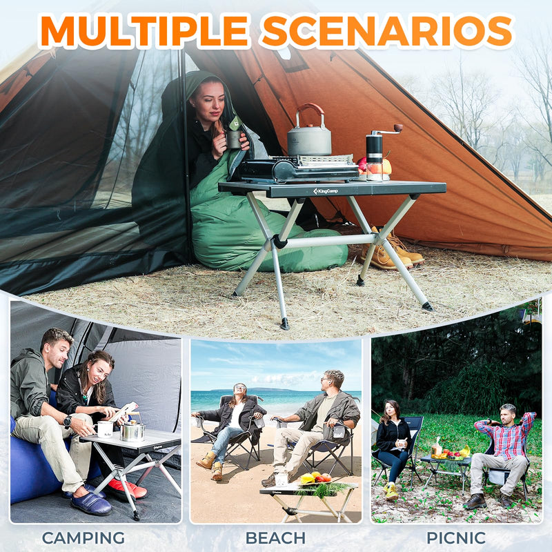 Load image into Gallery viewer, KingCamp Aluminum Roll Up Table