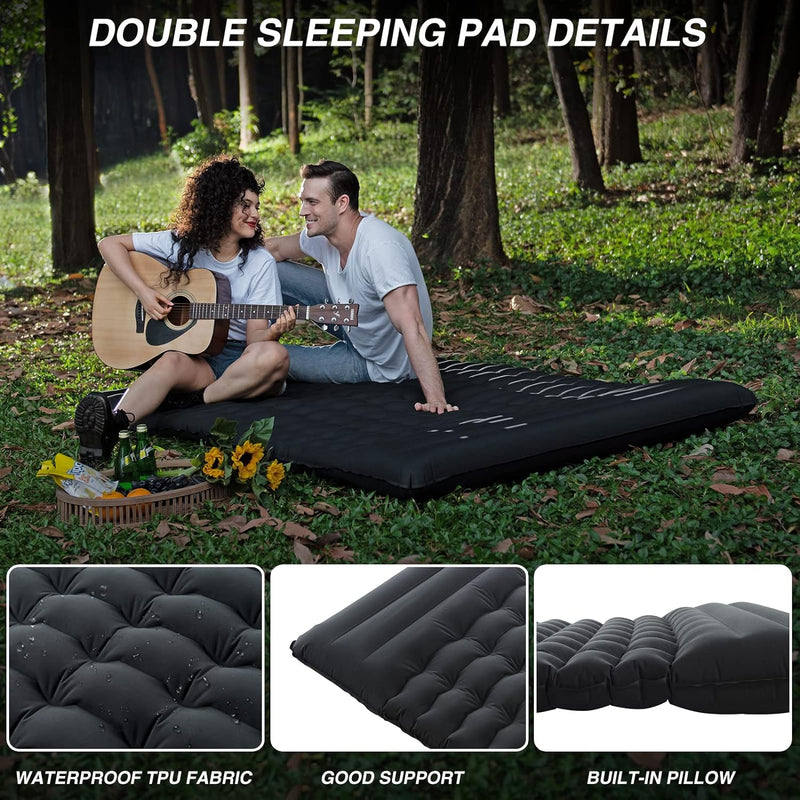Load image into Gallery viewer, Double Sleeping Pad With Built-In Pillow