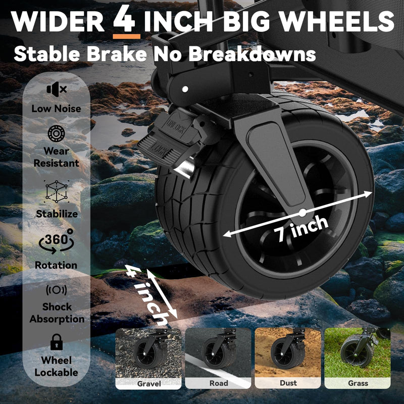 Load image into Gallery viewer, FUNDANGO Folding Wagon 180L Dual Chassis Camping Wagon