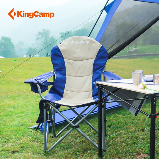 KingCamp Camping Armchair Heavy Duty Ergonomic Padded Arm Chair