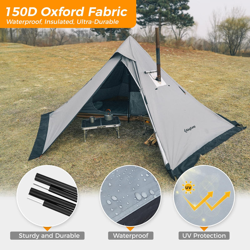 Load image into Gallery viewer, KingCamp Tipi Hot Tents with Stove Jack for 1-2 People
