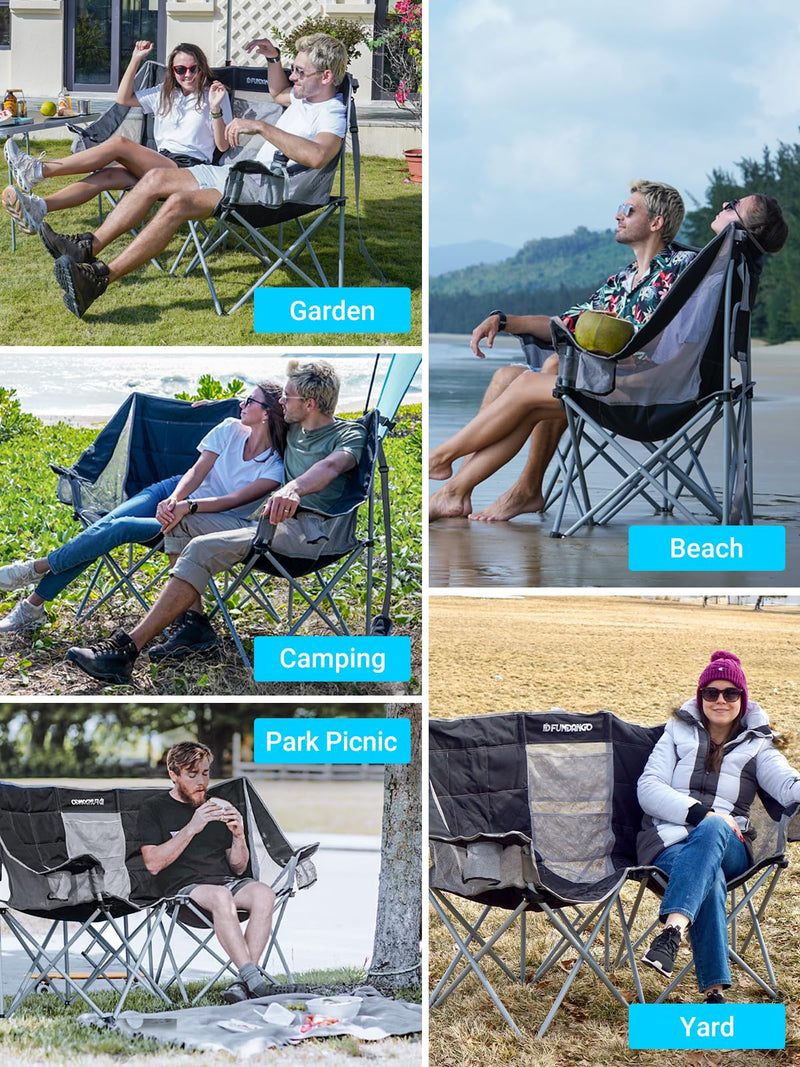 Load image into Gallery viewer, FUNDANGO Double Sofa Chair Loveseat Camping Chairs