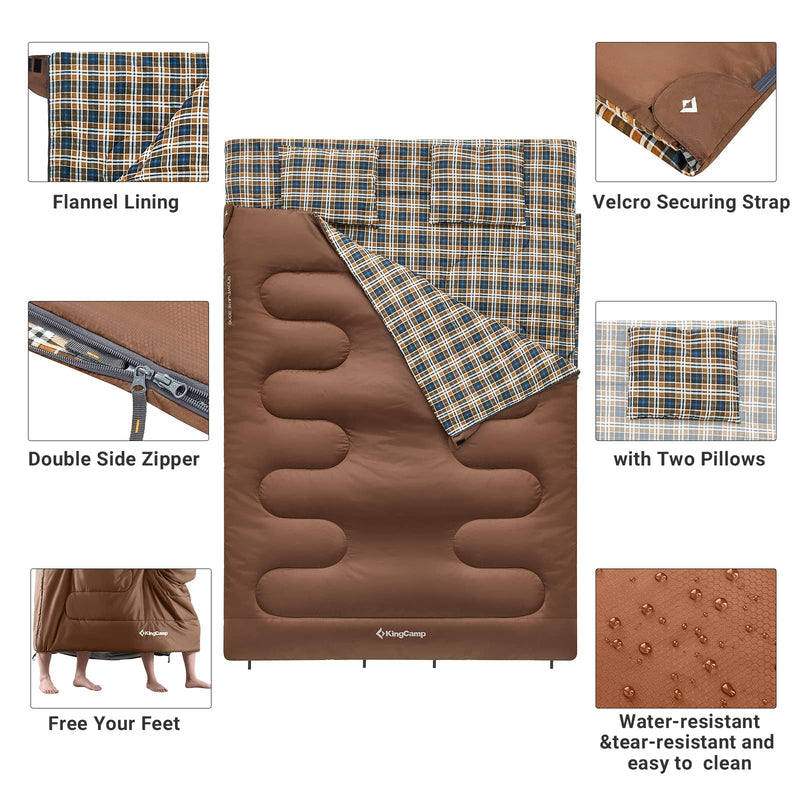 Load image into Gallery viewer, KingCamp SNOWFLAKE 300D Sleeping Bag-Envelope Double