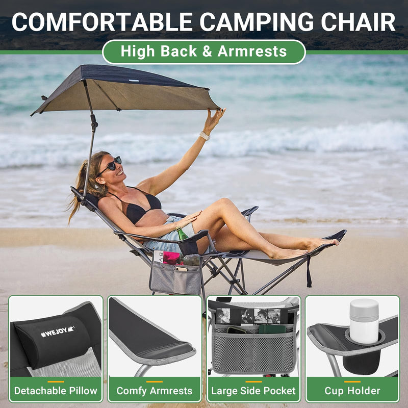 Load image into Gallery viewer, WEJOY 2 in 1 Recliner Chair with Umbrella