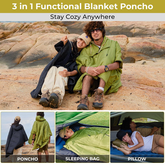 KingCamp Camping Wearable Blanket Poncho