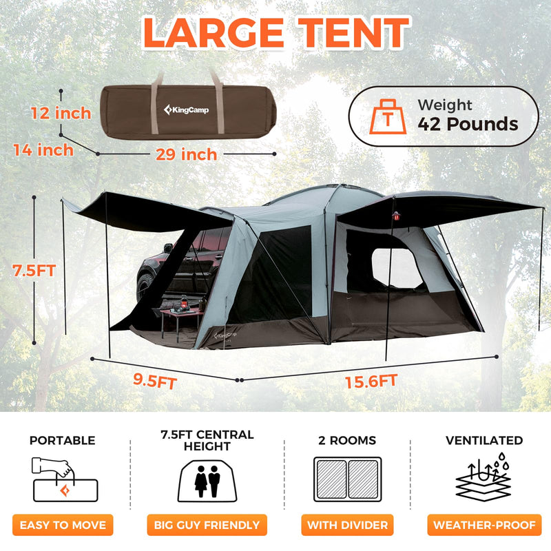 Load image into Gallery viewer, KingCamp Boundless X5 B Car-Integrated Camping Tent