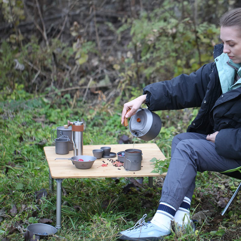 Load image into Gallery viewer, Cook'n'Escape Polar Night Coffee-Tea Set Light Titanium Coffee-Tea Set