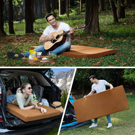 Memory Foam Camping Mattress Camping Sleeping Pad with Removable Cover