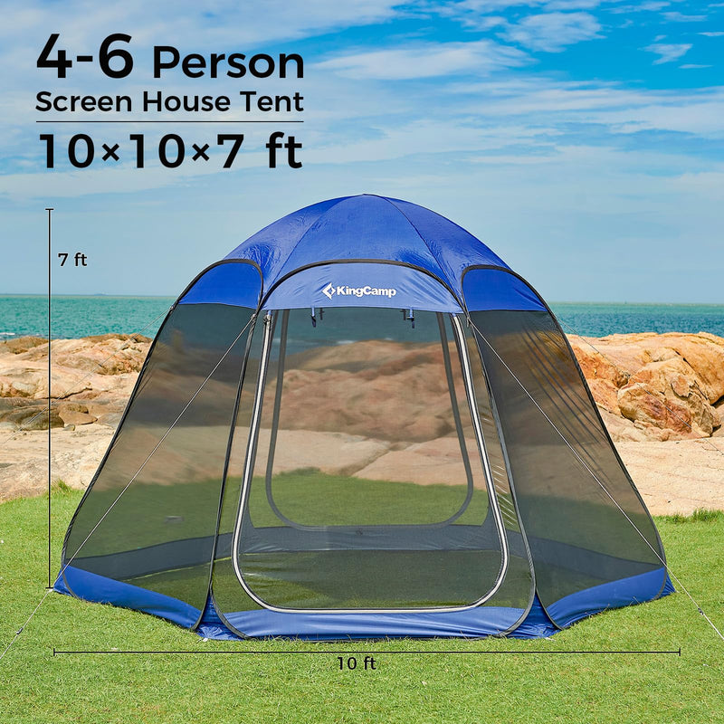 Load image into Gallery viewer, KingCamp CAIRO 2 Pop Up Mesh Canopy Tent 10x7 FT