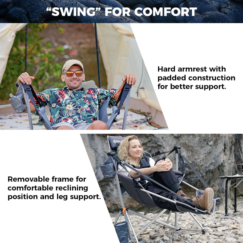 Load image into Gallery viewer, KingCamp ORCHID C20 Folding Rocking Chair Hammock Camping Chair