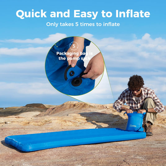 ATEPA All-Season Ultralight Insulated Sleeping Pad R Value 6.6
