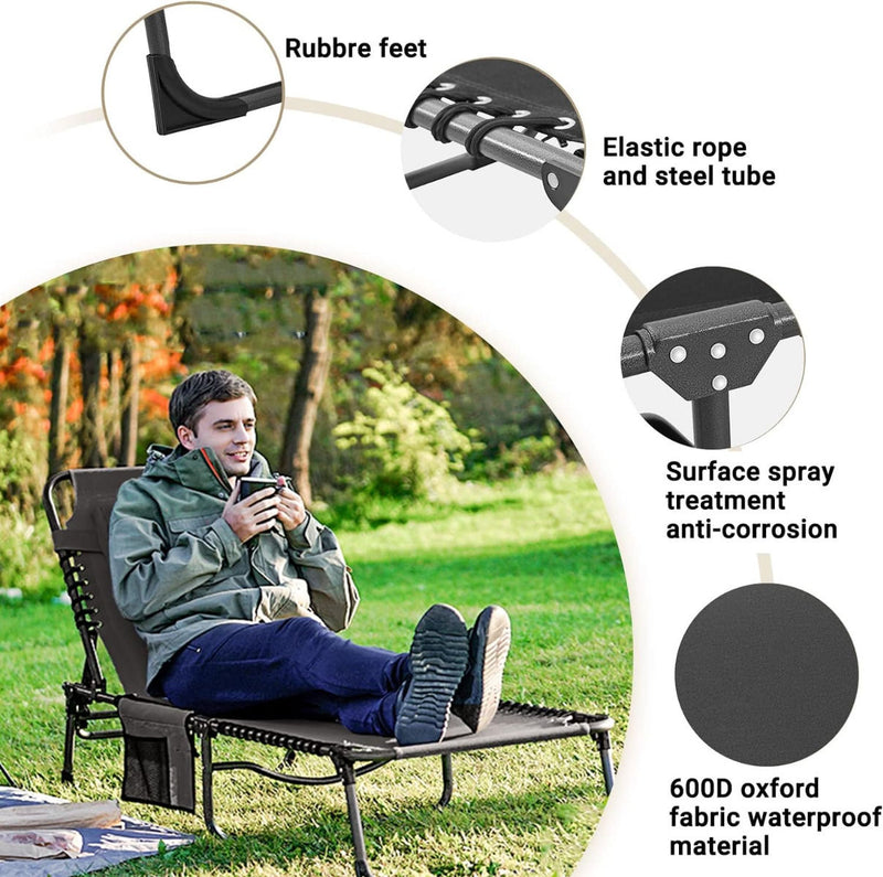 Load image into Gallery viewer, FUNDANGO 3-Folding Steel Cot Lounge Chair