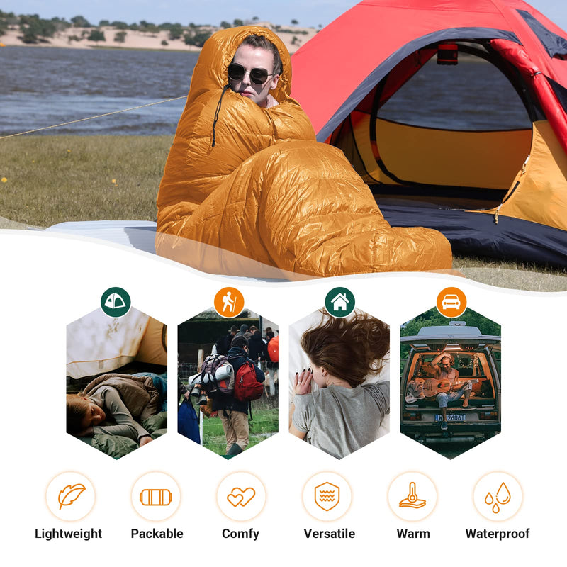 Load image into Gallery viewer, KingCamp PROTECTOR 400 Down Mummy Sleeping Bag