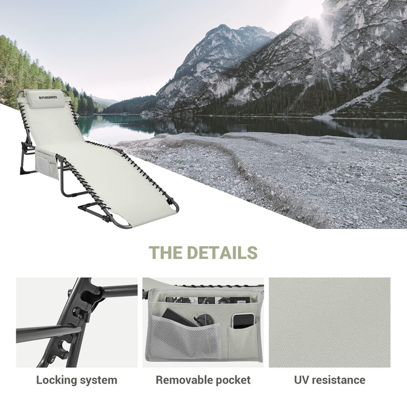 Load image into Gallery viewer, FUNDANGO 3-Folding Steel Cot Lounge Chair