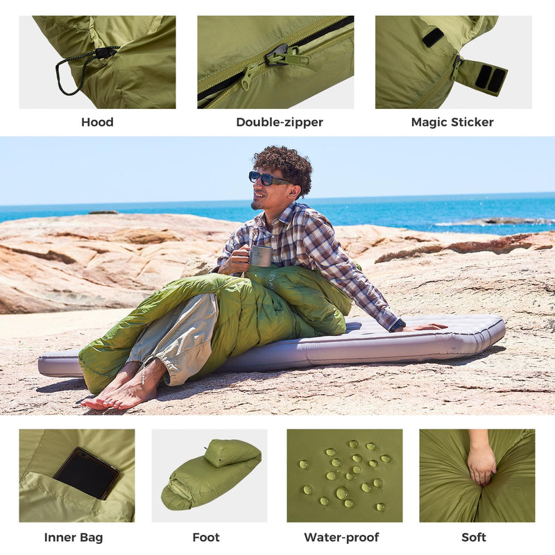 Load image into Gallery viewer, ATEPA Down Mummy Sleeping Bag