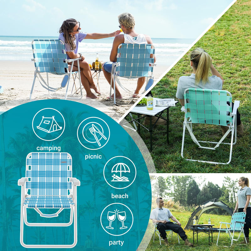 Cargue la imagen en el visor de la galería, WEJOY Beach Chair - Foldable and Portable Chair with Shoulder Straps