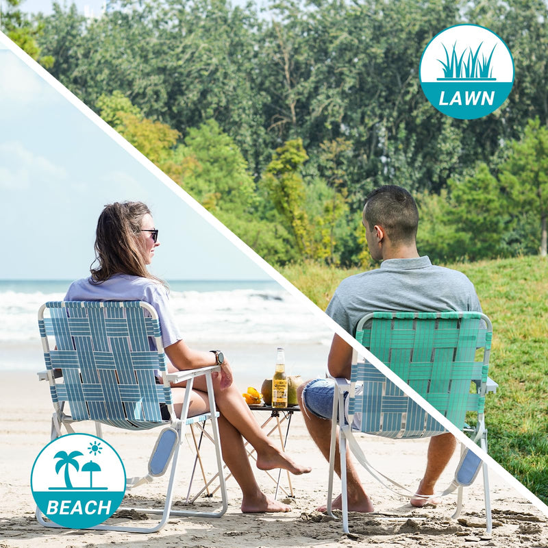 Cargue la imagen en el visor de la galería, WEJOY Beach Chair - Foldable and Portable Chair with Shoulder Straps