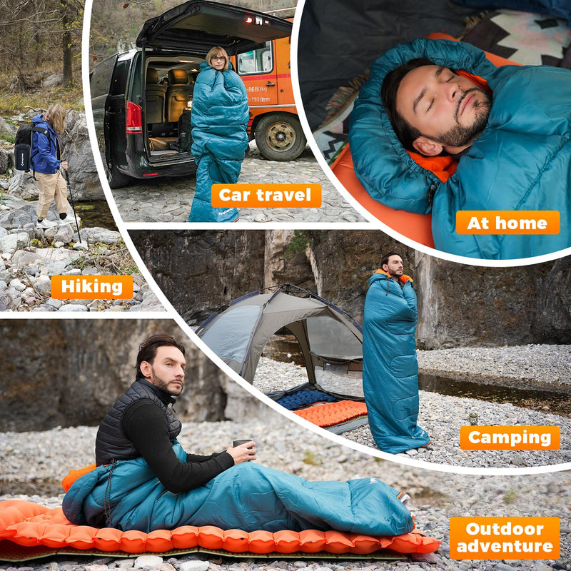 Load image into Gallery viewer, KingCamp TIGRIS 250 Sleeping Bag-Envelope With Hood