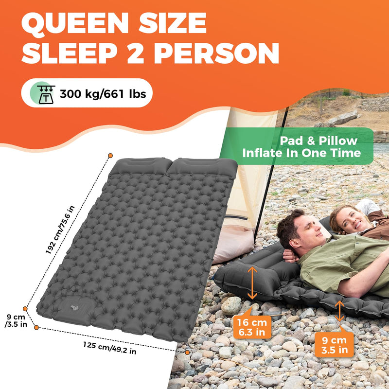 Load image into Gallery viewer, KingCamp COMFORT DUO 9 Double Air Pad
