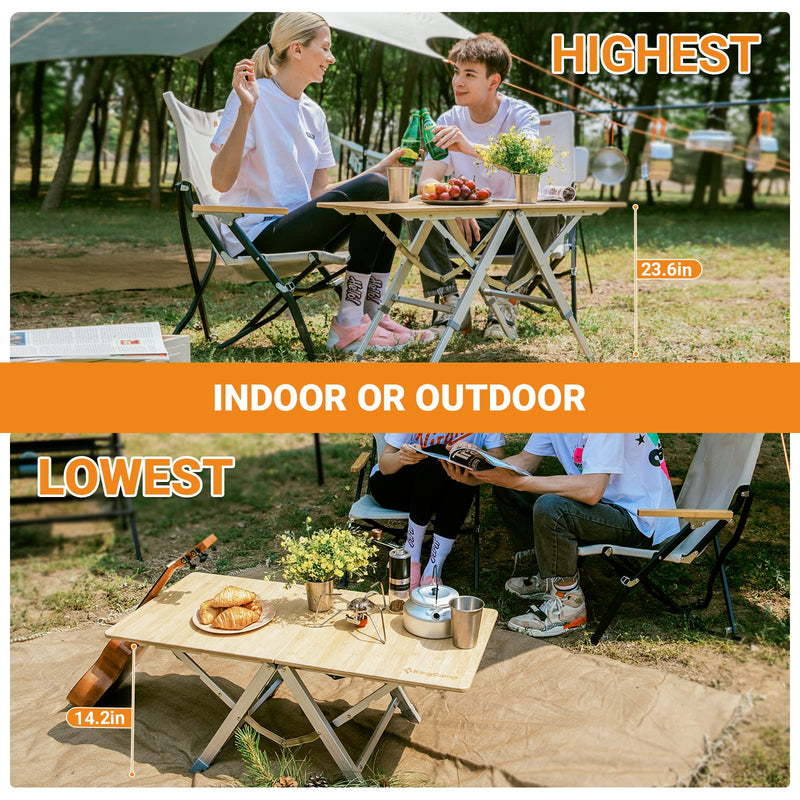 Load image into Gallery viewer, KingCamp BAMBOO P8740 Camping Table for Outdoor