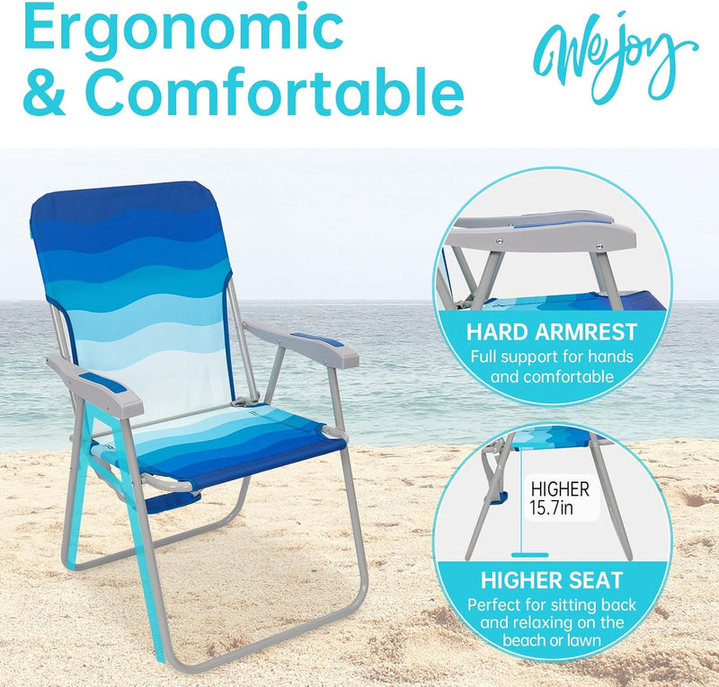 Load image into Gallery viewer, WEJOY Beach Chair Set of 2 Ergonomic and Comfortable