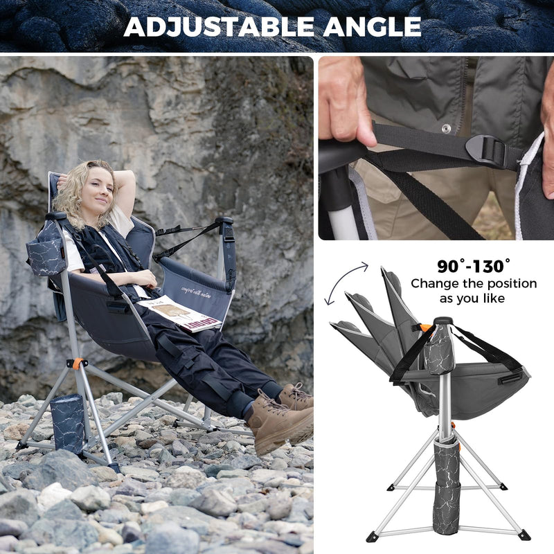 Load image into Gallery viewer, KingCamp ORCHID C20 Folding Rocking Chair Hammock Camping Chair
