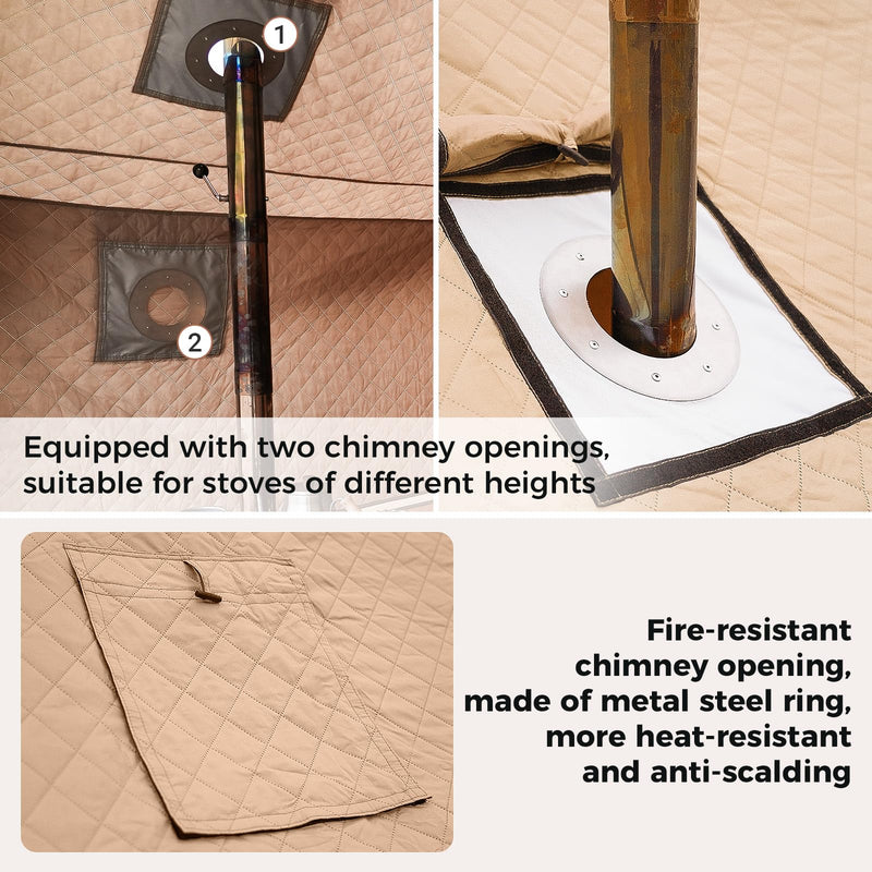 Load image into Gallery viewer, KingCamp 4-Season Cotton Tent with Stove Jack for 4-5 People