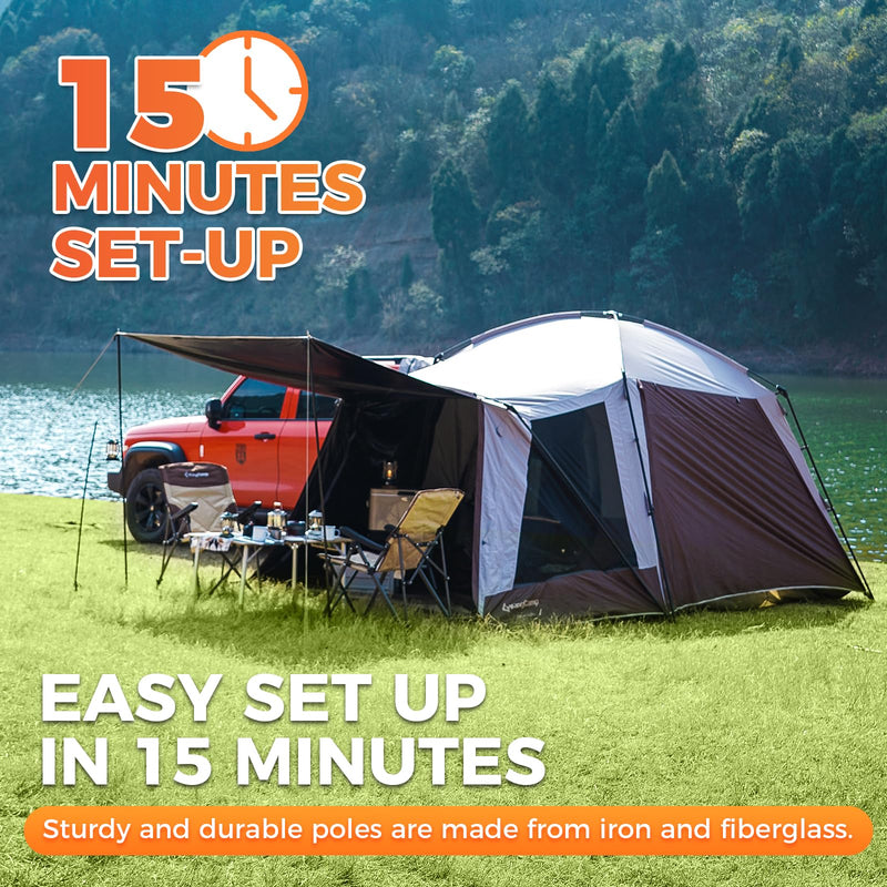 Load image into Gallery viewer, KingCamp Boundless X5 B Car-Integrated Camping Tent