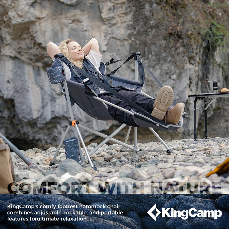 Load image into Gallery viewer, KingCamp ORCHID C20 Camping Hammock Chair with Footrest