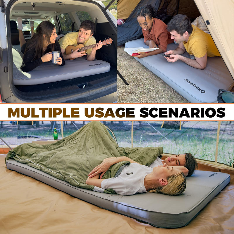 Load image into Gallery viewer, KingCamp Double Self-Inflating Camping Mattress with Pump