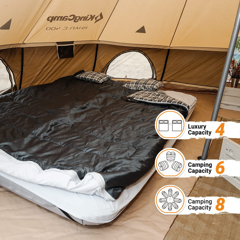 Load image into Gallery viewer, KingCamp KHAN C 500 Canvas Camping Bell Tent