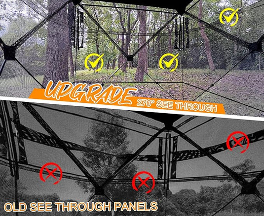 KinWild 270 Degree See Through Hunting Blind 2-3 Person