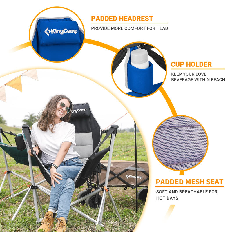 Load image into Gallery viewer, KingCamp Portable Swing Recliner Chair