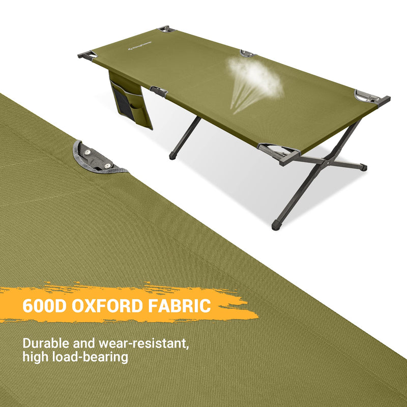 Load image into Gallery viewer, KingCamp BANYAN Steel Army Cot L Family Comfort Bed Green