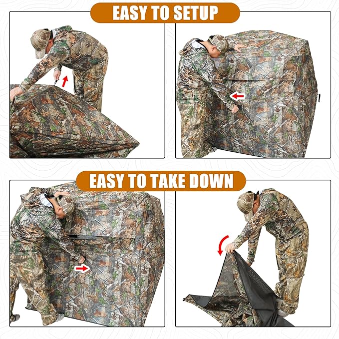 Load image into Gallery viewer, KinWild 270 Degree See Through Hunting Blind 2-3 Person