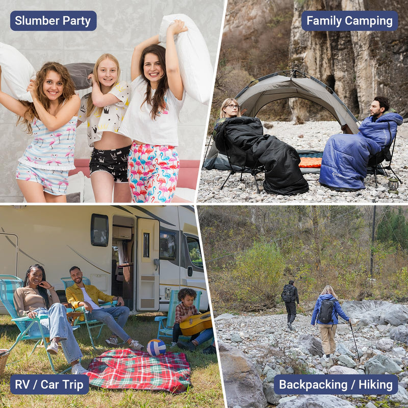 Load image into Gallery viewer, KingCamp SEVAN 250 Sleeping Bag-Envelope With Hood