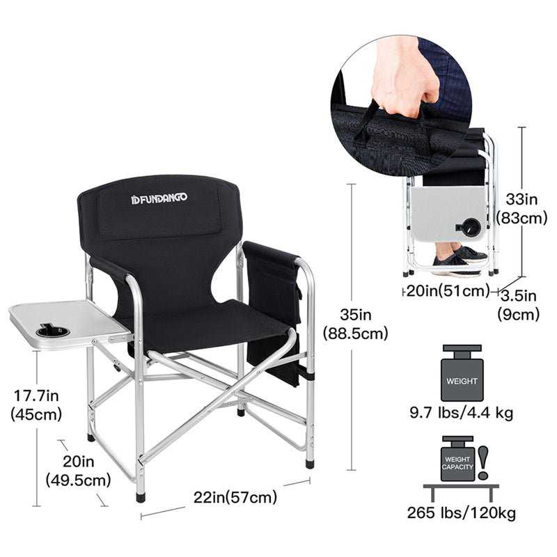 Load image into Gallery viewer, FUNDANGO Aluminum Director's Chair