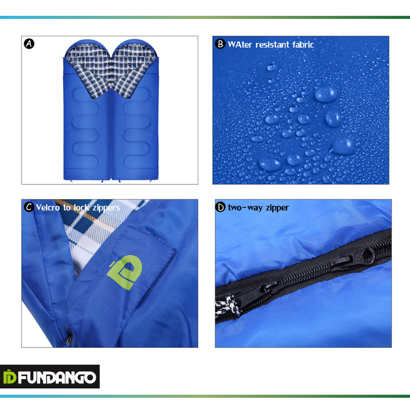 Load image into Gallery viewer, FUNDANGO ENERGY250 Sleeping Bag-Envelope With Hood