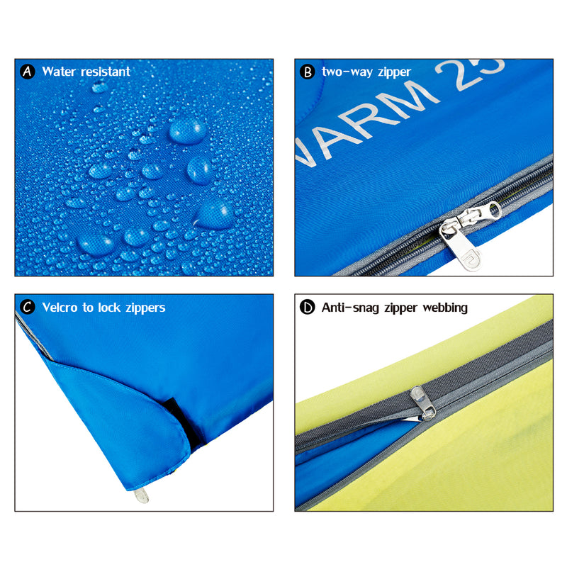 Load image into Gallery viewer, FUNDANGO WARM 250 Sleeping Bag-Envelope With Hood