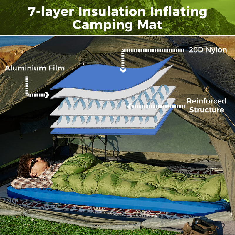 Load image into Gallery viewer, ATEPA All-Season Ultralight Insulated Sleeping Pad R Value 6.6