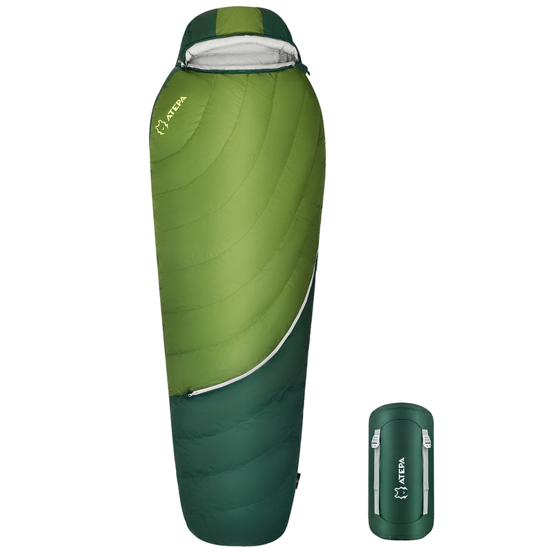 Load image into Gallery viewer, ATEPA DENALI 340L Down Sleeping Bag-Mummy Green