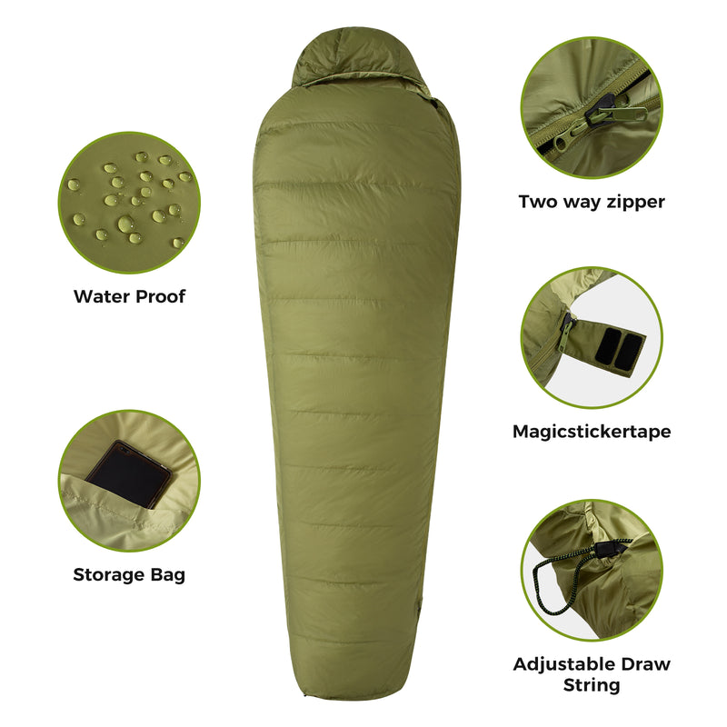 Load image into Gallery viewer, ATEPA Down Mummy Sleeping Bag