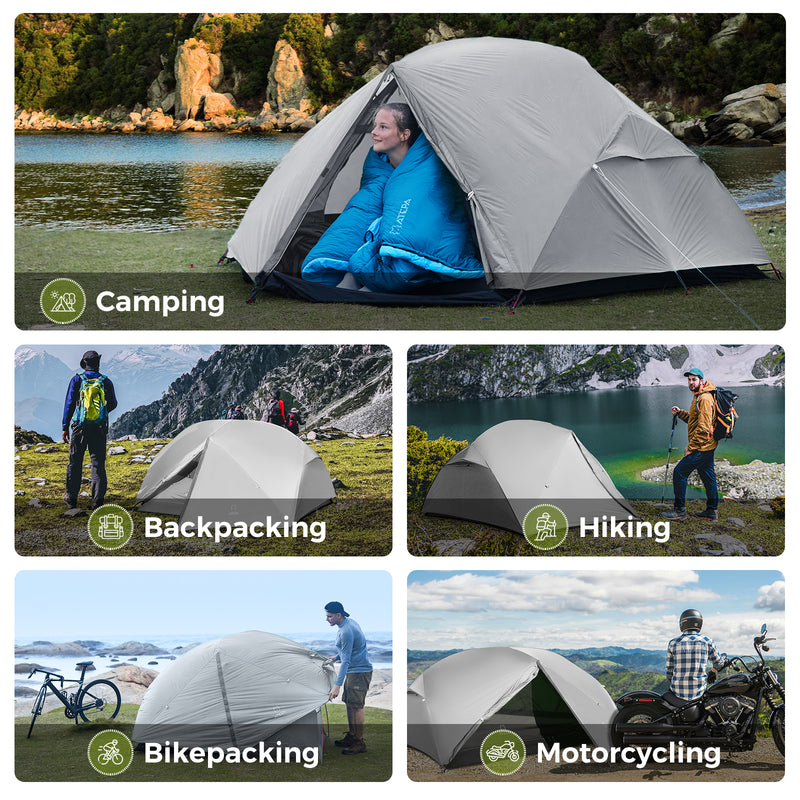 Load image into Gallery viewer, ATEPA Voyage LT 2 Backpacking Tent + Cook'n'Escape Titanium Cookset – Ultralight Camping Bundle for Two
