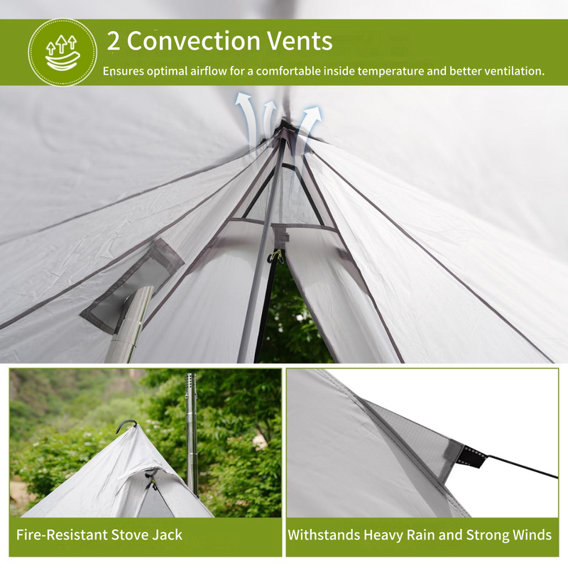 Load image into Gallery viewer, ATEPA BRESCIA 1-Person Ultralight Camping Tent with Stove Jack
