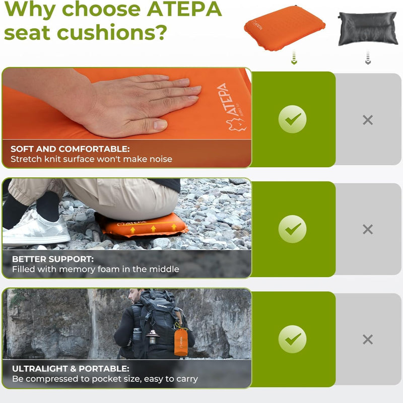 Cargue la imagen en el visor de la galería, ATEPA BUBBLE 5.0 Trail Seat Inflatable Seat Cushion AA2002