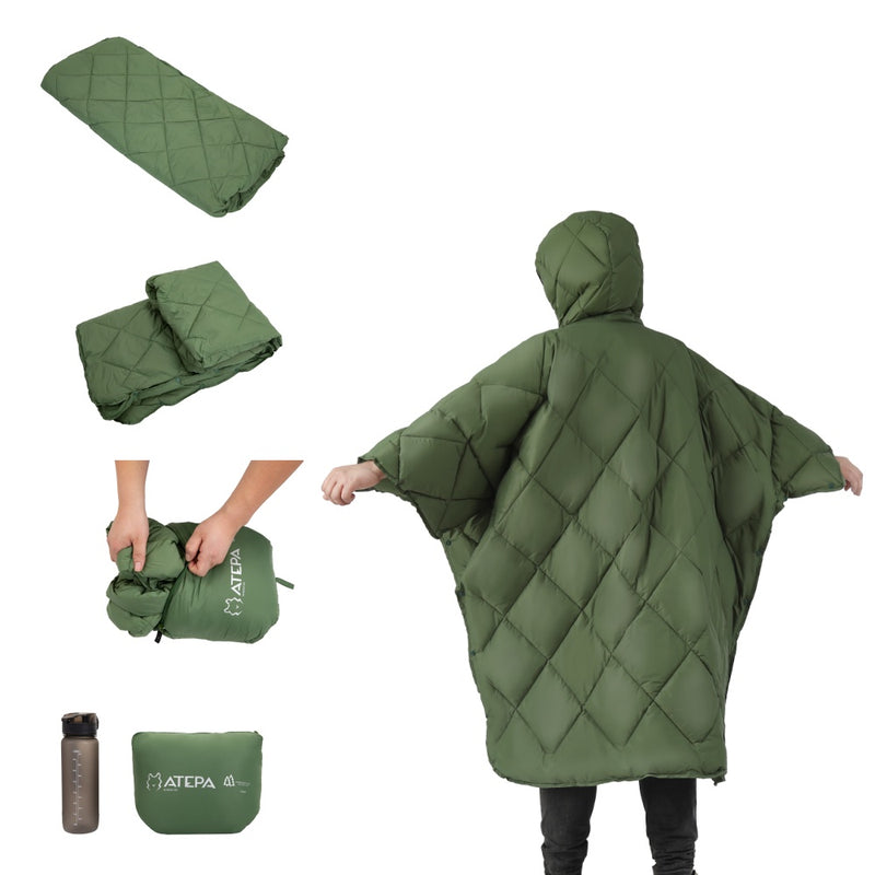 Load image into Gallery viewer, ATEPA Honcho Poncho Green