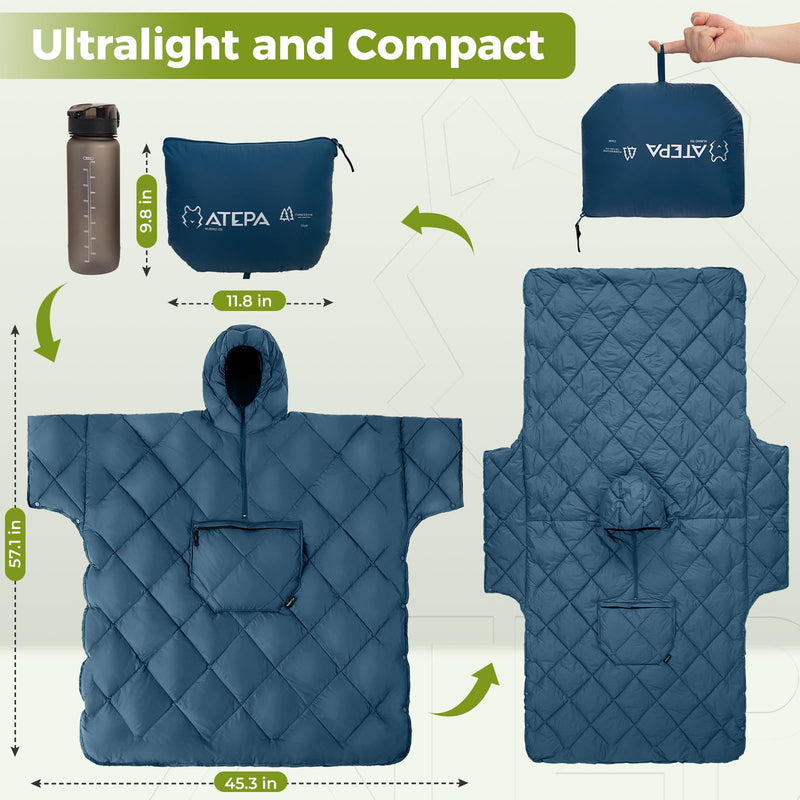 Load image into Gallery viewer, ATEPA Honcho Poncho Blue Compact